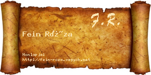 Fein Róza névjegykártya