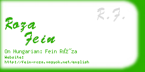 roza fein business card